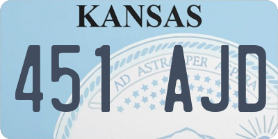 KS license plate 451AJD
