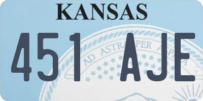 KS license plate 451AJE