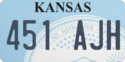 KS license plate 451AJH