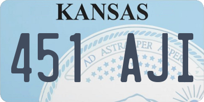 KS license plate 451AJI