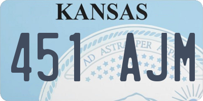 KS license plate 451AJM