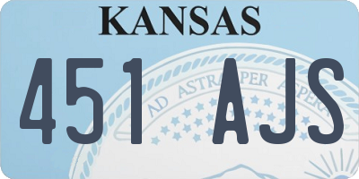 KS license plate 451AJS