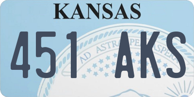 KS license plate 451AKS