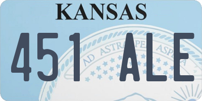 KS license plate 451ALE