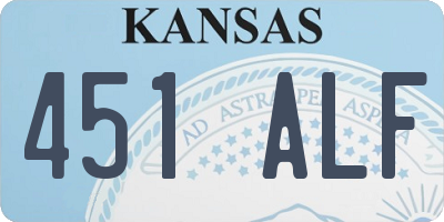 KS license plate 451ALF