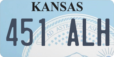 KS license plate 451ALH