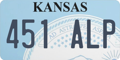 KS license plate 451ALP