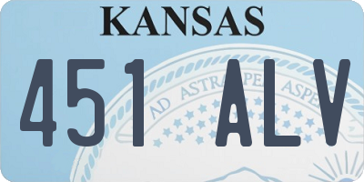 KS license plate 451ALV