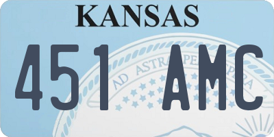 KS license plate 451AMC