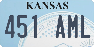 KS license plate 451AML