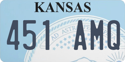 KS license plate 451AMQ