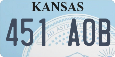 KS license plate 451AOB