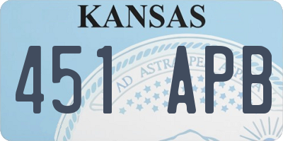 KS license plate 451APB