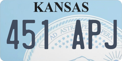 KS license plate 451APJ