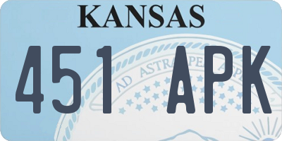 KS license plate 451APK