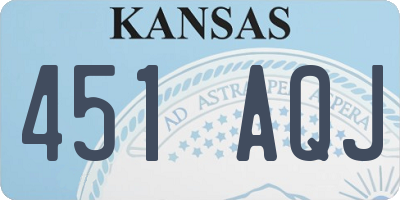 KS license plate 451AQJ