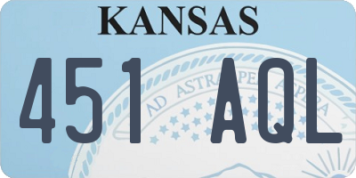 KS license plate 451AQL