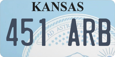 KS license plate 451ARB