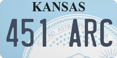 KS license plate 451ARC
