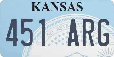 KS license plate 451ARG