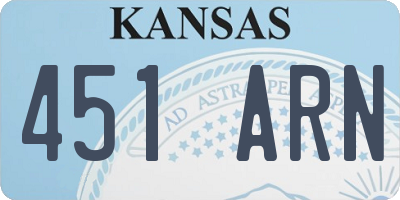 KS license plate 451ARN