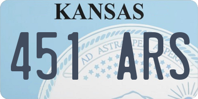 KS license plate 451ARS