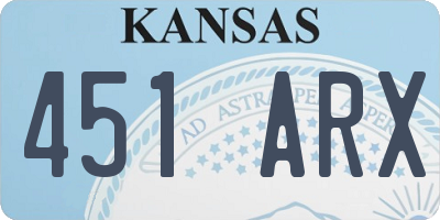 KS license plate 451ARX