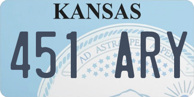 KS license plate 451ARY