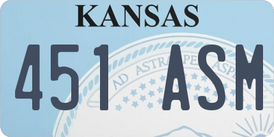 KS license plate 451ASM