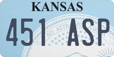 KS license plate 451ASP