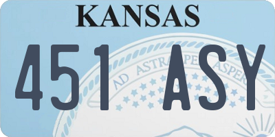 KS license plate 451ASY