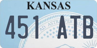 KS license plate 451ATB