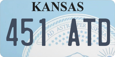 KS license plate 451ATD