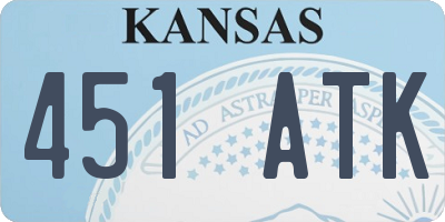 KS license plate 451ATK