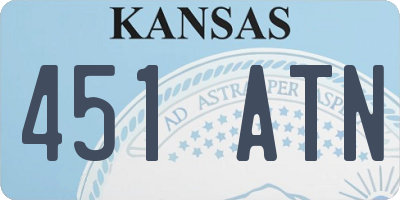 KS license plate 451ATN