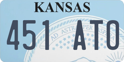 KS license plate 451ATO