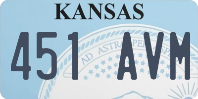 KS license plate 451AVM