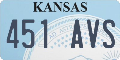KS license plate 451AVS