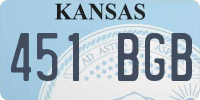 KS license plate 451BGB