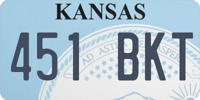 KS license plate 451BKT