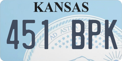 KS license plate 451BPK