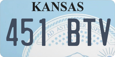 KS license plate 451BTV