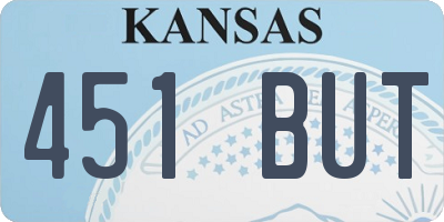 KS license plate 451BUT