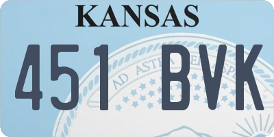 KS license plate 451BVK
