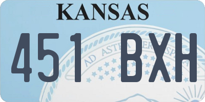 KS license plate 451BXH