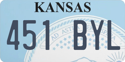 KS license plate 451BYL