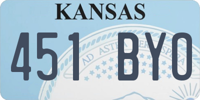 KS license plate 451BYO
