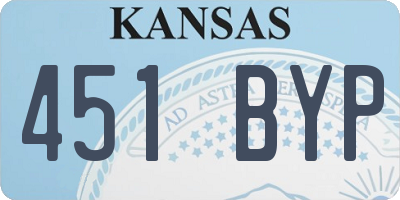 KS license plate 451BYP