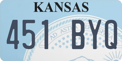 KS license plate 451BYQ