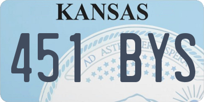 KS license plate 451BYS